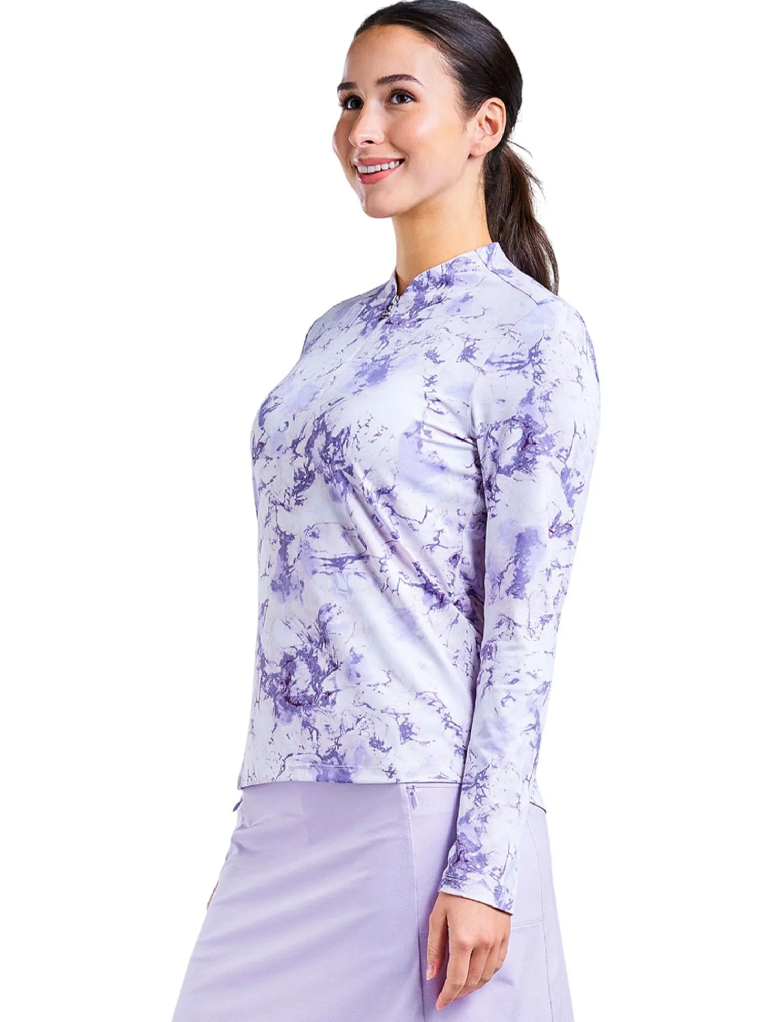 Nivo Shirts|Women's Lolita Long Sleeve Mock - Lavender