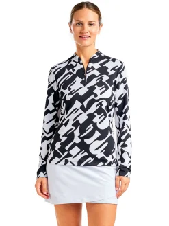 Nivo Shirts|Women's Lolita Long Sleeve Livcool Mock - Black/White