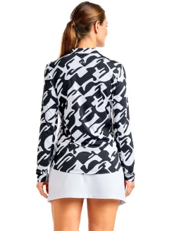 Nivo Shirts|Women's Lolita Long Sleeve Livcool Mock - Black/White