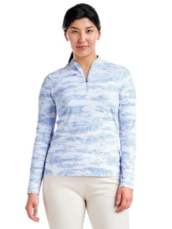 Nivo Shirts|Women's Lolita Long Sleeve Livcool Mock - Gentle Blue