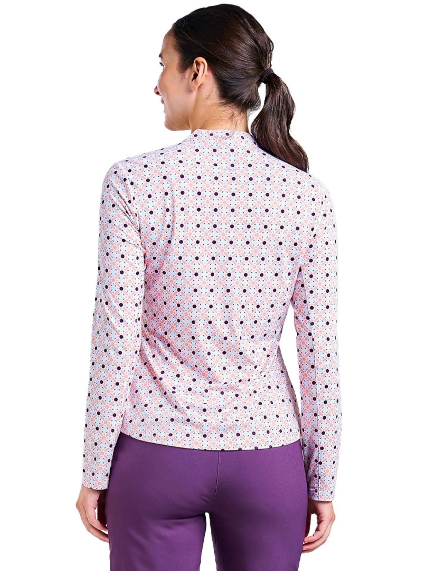 Nivo Shirts|Women's Lolita Long Sleeve Mock - Coral Reef