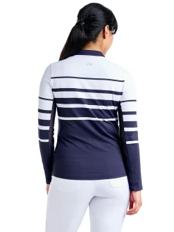 Nivo Shirts|Women's Lolita Long Sleeve Livcool Mock - White/Navy