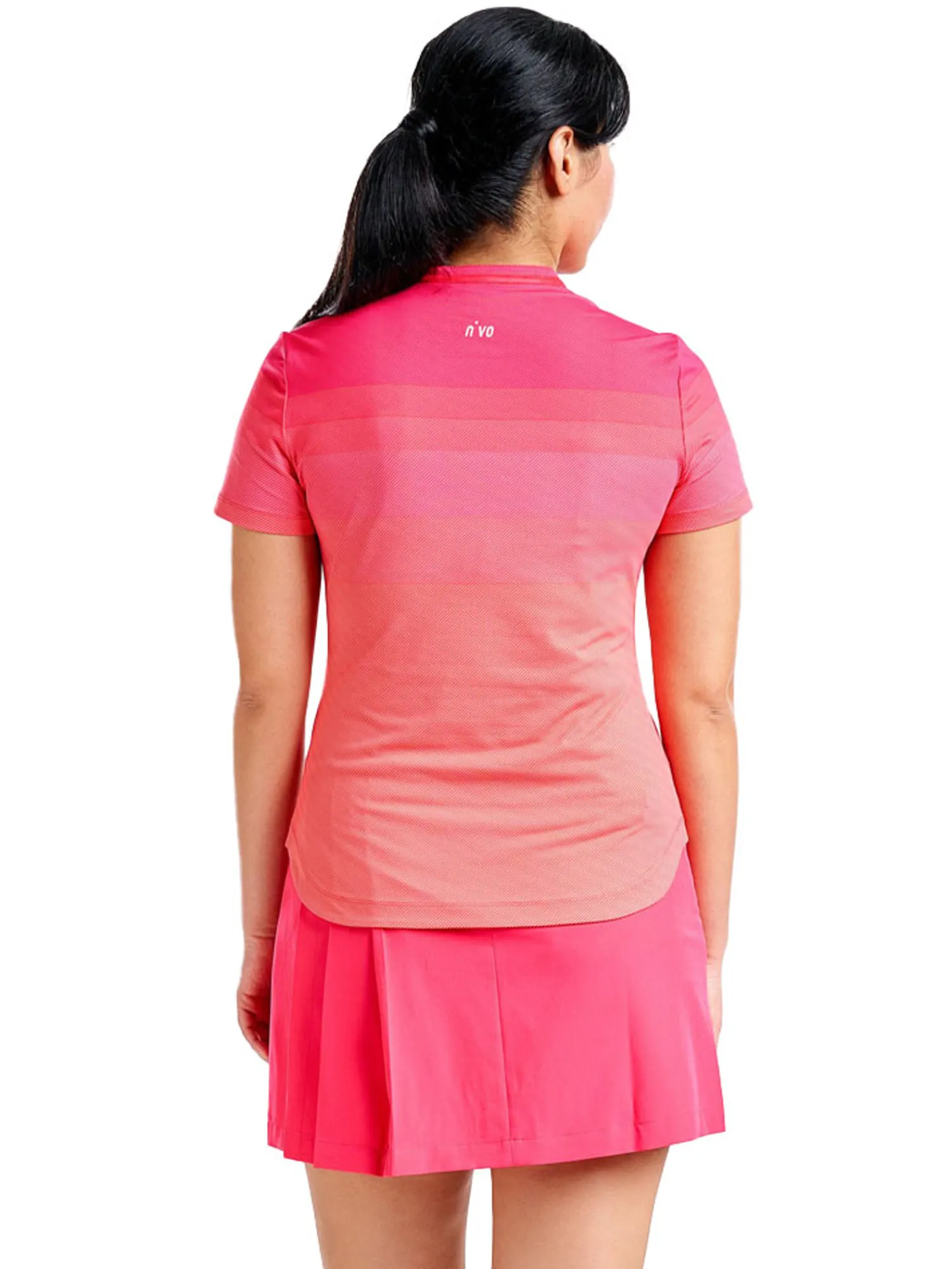 Nivo Shirts|Women's Lynda Short Sleeve Mock - Cherry