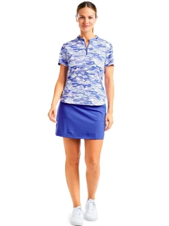 Nivo Shirts|Women's Lynda Short Sleeve Mock - Cobalt
