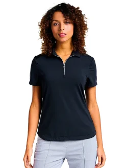 Nivo Shirts|Women's Naila II Short Sleeve Polo - Black