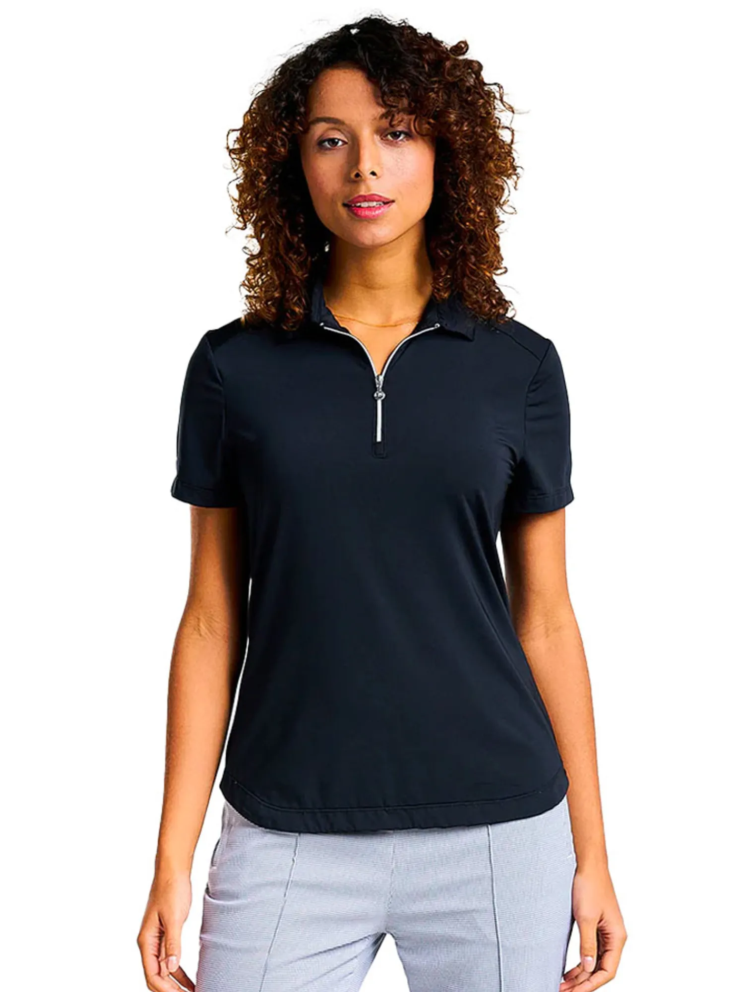 Nivo Shirts|Women's Naila II Short Sleeve Polo - Black