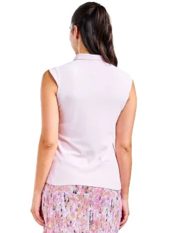 Nivo Shirts|Women's Nikki II Sleeveless Polo - Pink Sugar