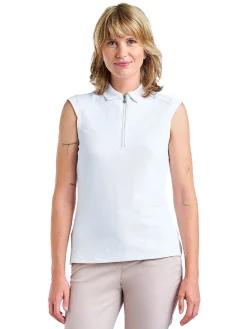 Nivo Shirts|Women's Nikki II Sleeveless Polo - White