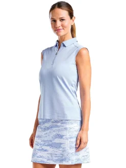 Nivo Shirts|Women's Nikki II Sleeveless Polo - Gentle Blue