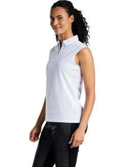 Nivo Shirts|Women's Nikki Sleeveless Polo - White
