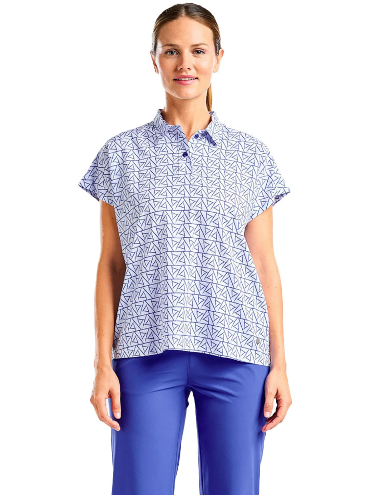 Nivo Shirts|Women's Veronica Short Sleeve Polo - Cobalt
