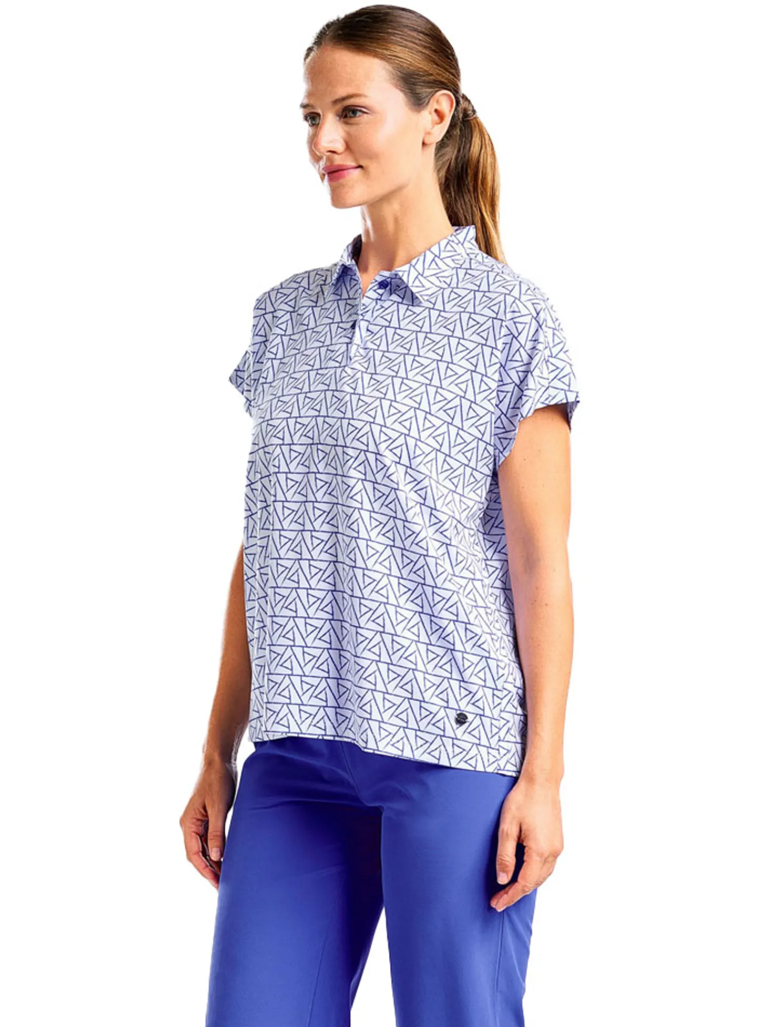 Nivo Shirts|Women's Veronica Short Sleeve Polo - Cobalt