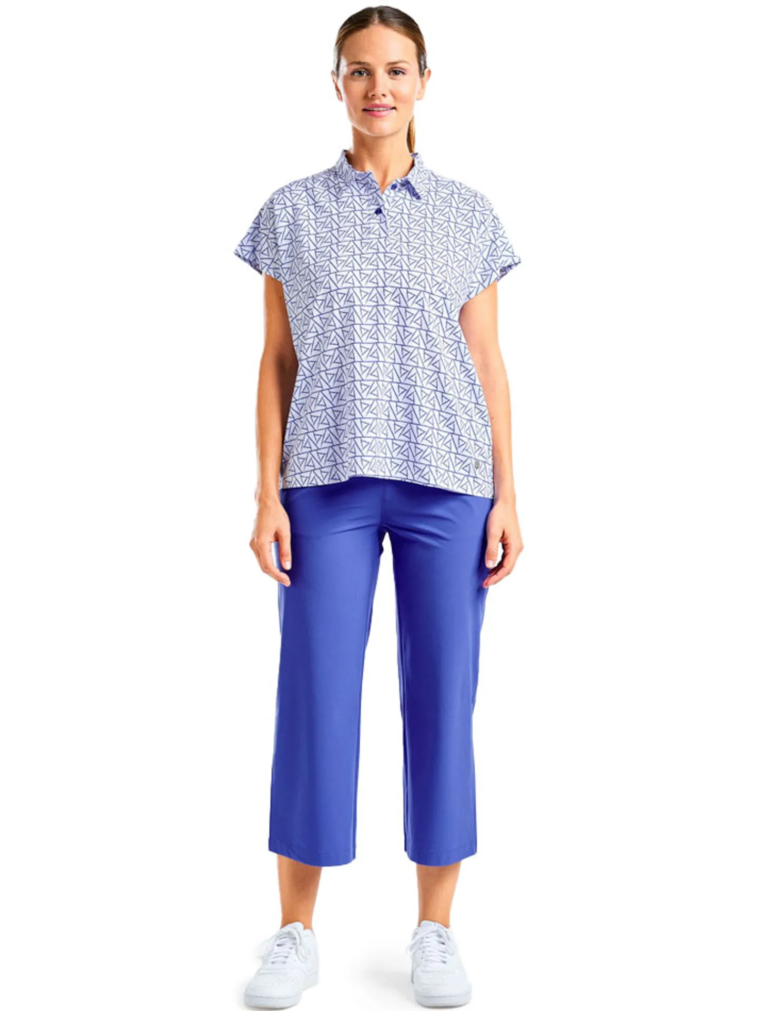 Nivo Shirts|Women's Veronica Short Sleeve Polo - Cobalt