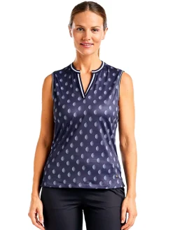 Nivo Shirts|Women's Vivian Sleeveless Mock - Navy