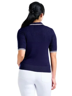 Nivo Shirts|Women's VY Light Sweater Polo - Navy