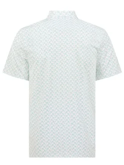 Original Penguin Shirts|All Over Lifesaver Print Polo - Bright White