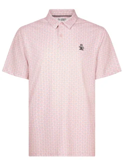 Original Penguin Shirts|All Over Lifesaver Print Polo - Charm Pink