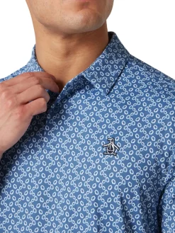 Original Penguin Shirts|All Over Lifesaver Print Polo - Quiet Harbour