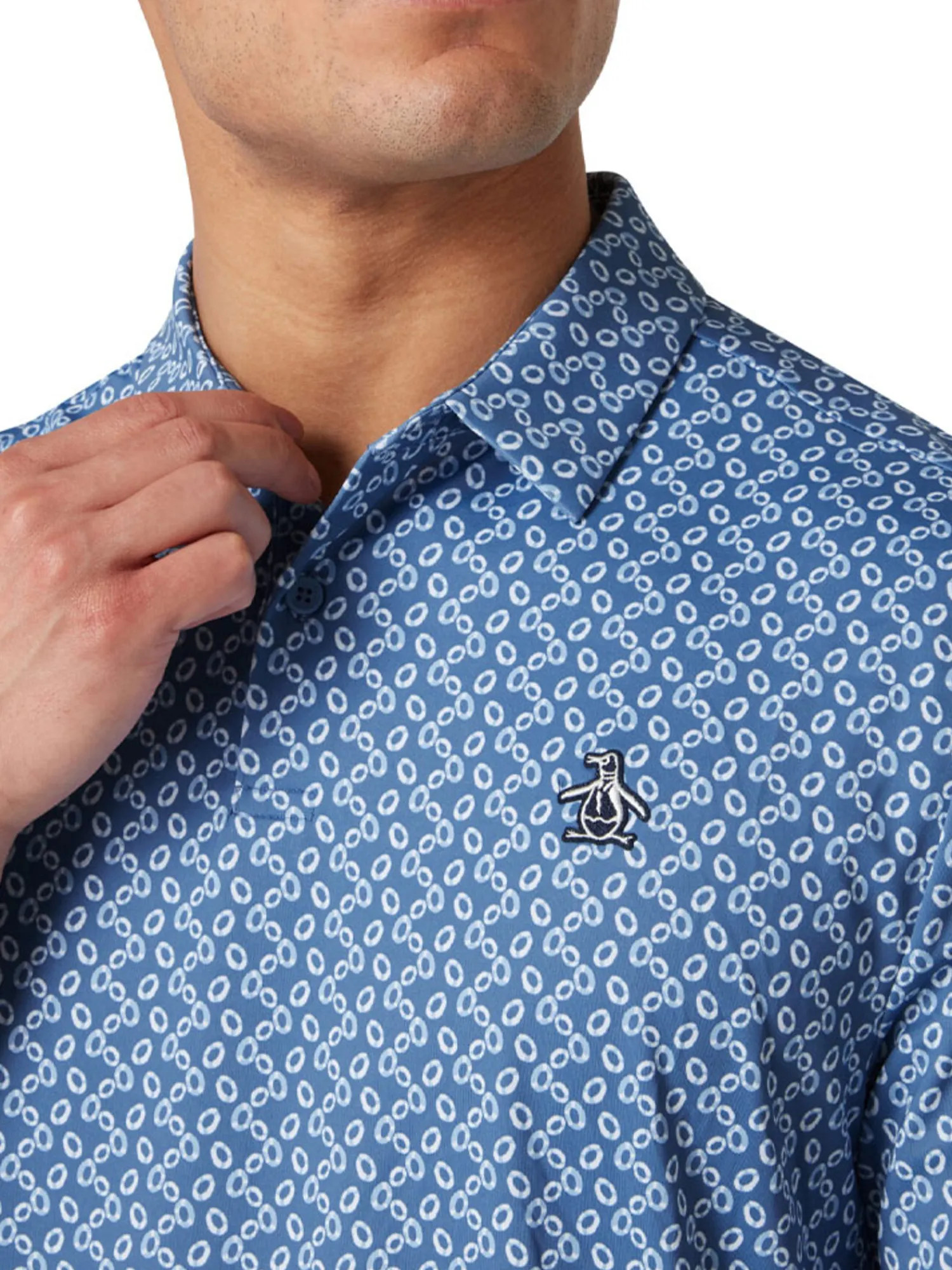 Original Penguin Shirts|All Over Lifesaver Print Polo - Quiet Harbour