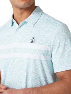 Original Penguin Shirts|Engineered Novelty Stripe Polo - Bright White