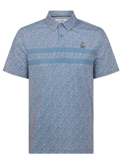 Original Penguin Shirts|Engineered Novelty Stripe Polo - Quiet Harbour