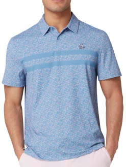 Original Penguin Shirts|Engineered Novelty Stripe Polo - Quiet Harbour