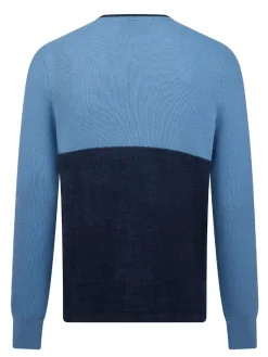 Original Penguin Jumpers|Heritage Mixed Media Sweater - Quiet Harbour