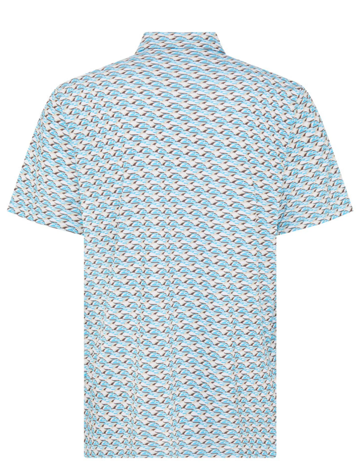 Original Penguin Shirts|Layered Umbrella Print Polo - Blue Grotto