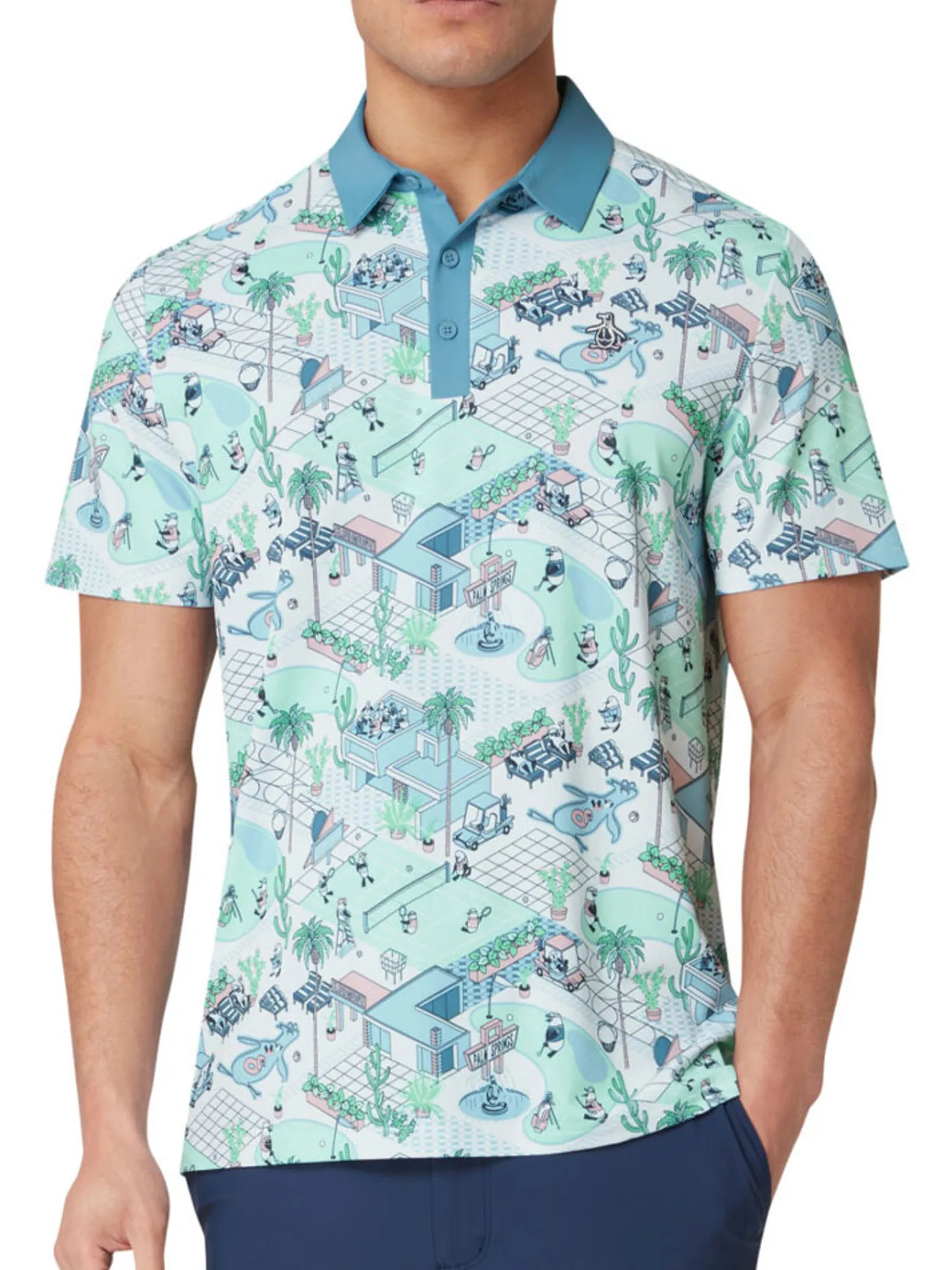 Original Penguin Shirts|Palm Spring Polo - Bright White
