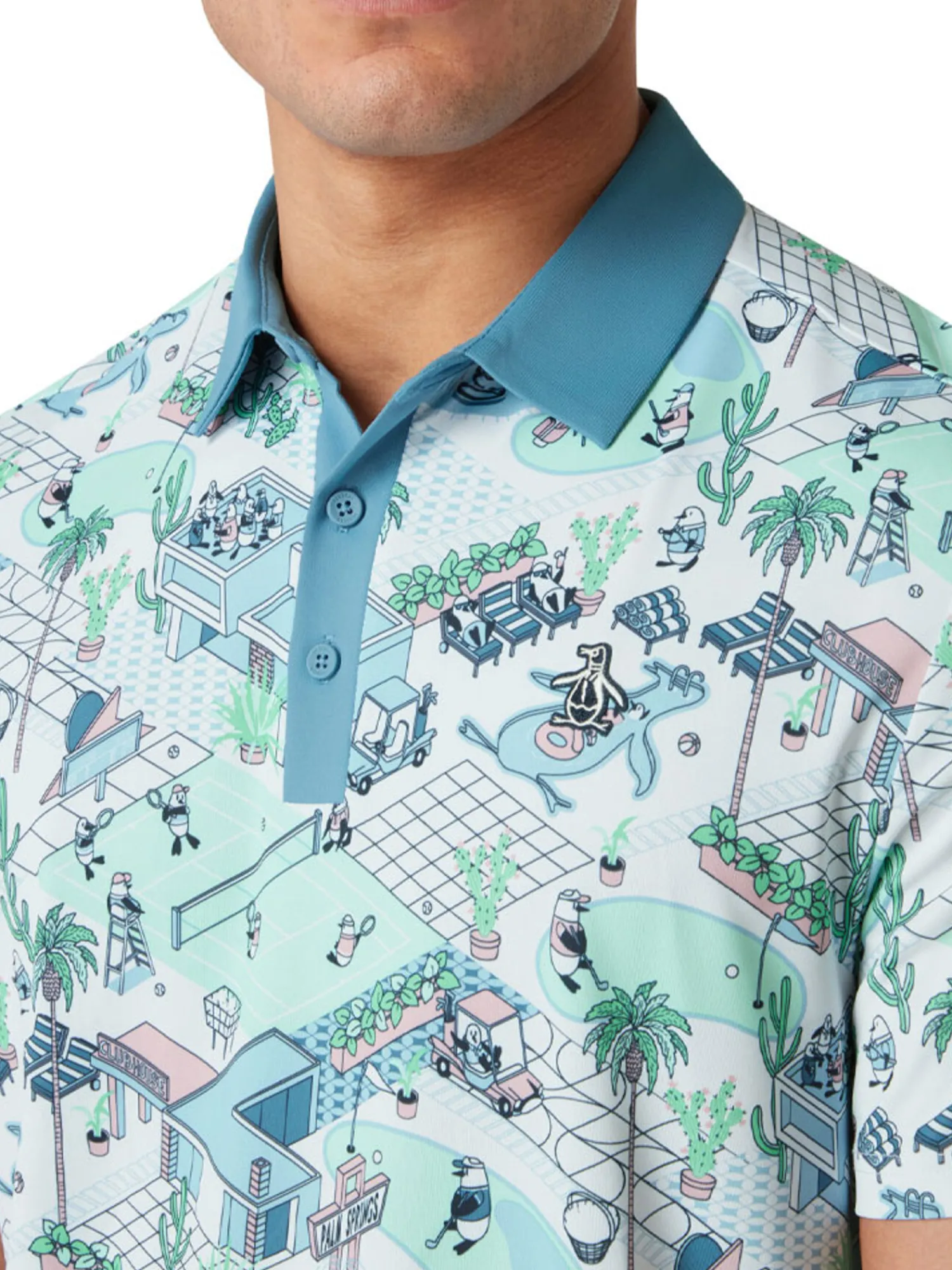 Original Penguin Shirts|Palm Spring Polo - Bright White