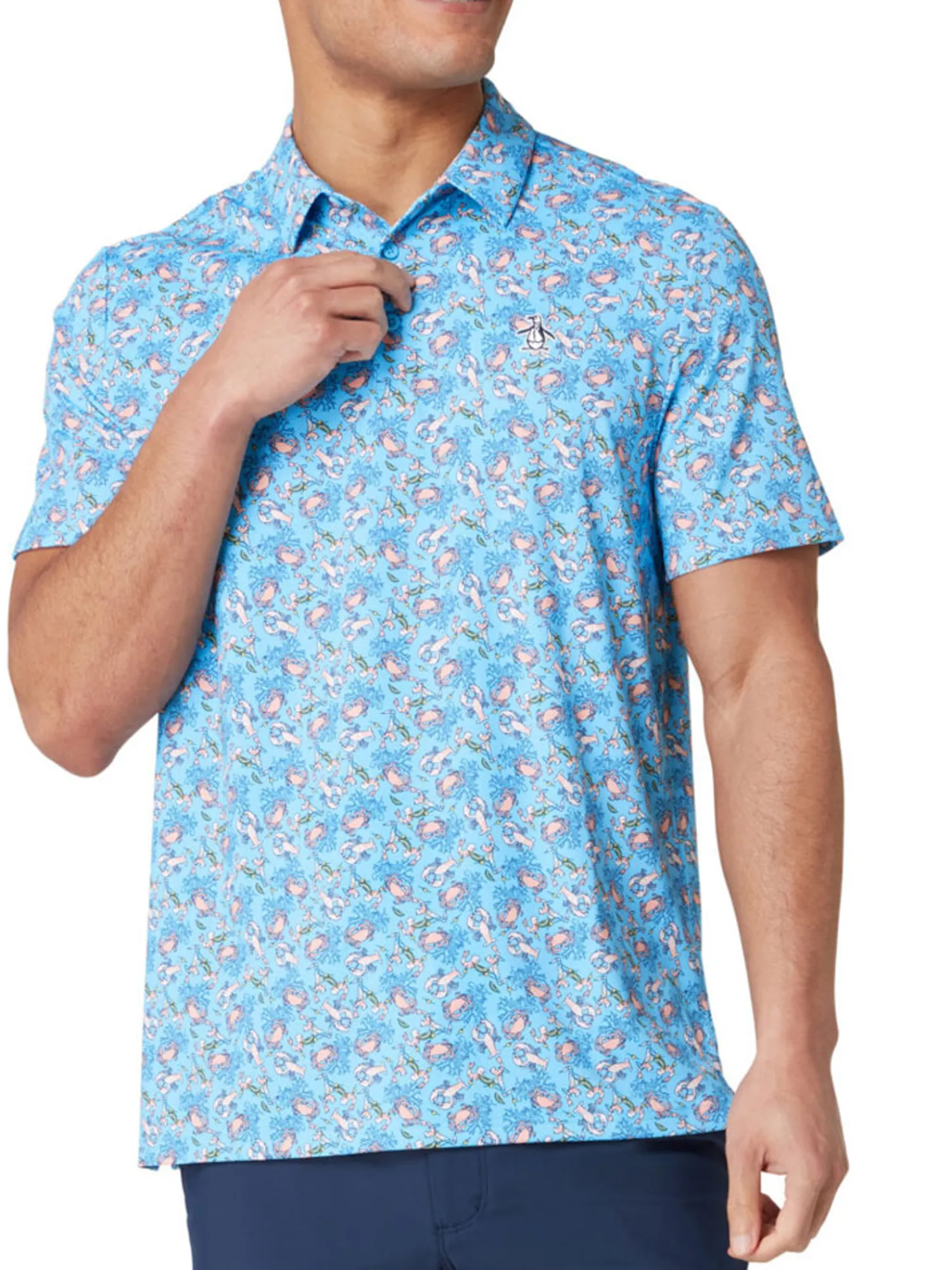 Original Penguin Shirts|Pete N' The Ocean Polo - Blue Grotto