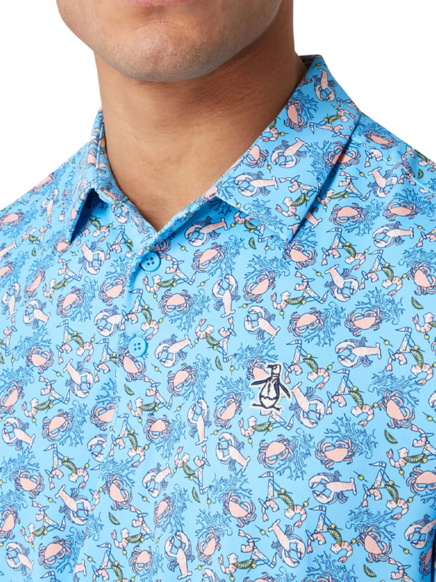 Original Penguin Shirts|Pete N' The Ocean Polo - Blue Grotto