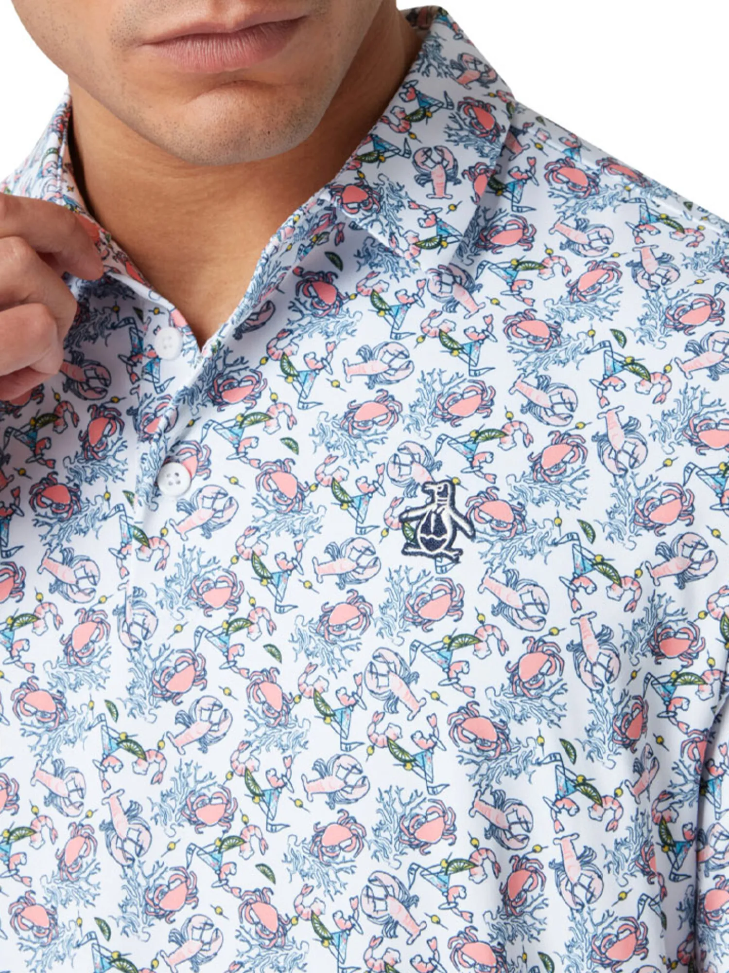 Original Penguin Shirts|Pete N' The Ocean Polo - Bright White
