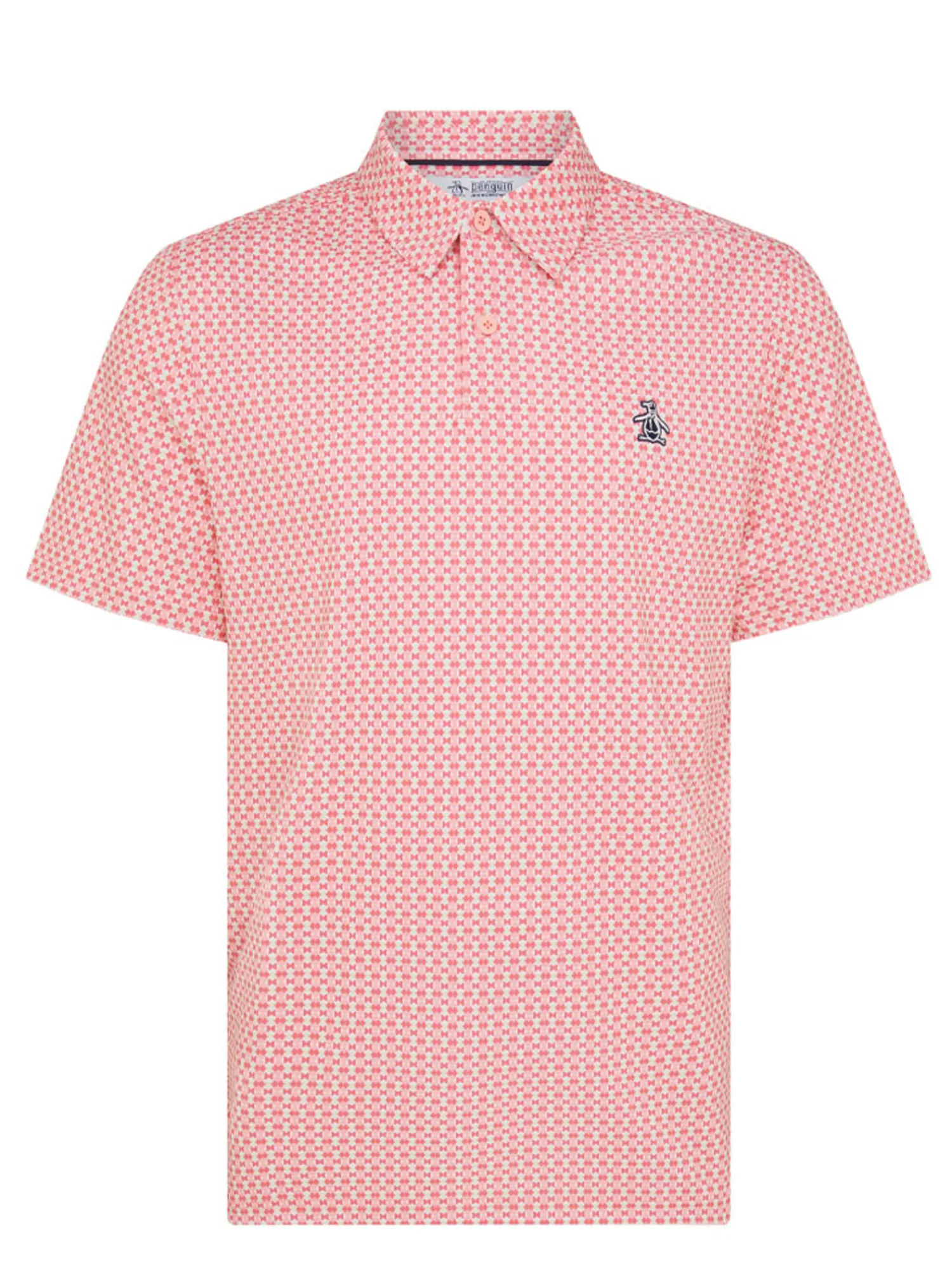 Original Penguin Shirts|Pete's Bowtie Micro Print Polo - Murex Shell