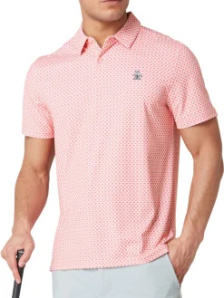 Original Penguin Shirts|Pete's Bowtie Micro Print Polo - Murex Shell