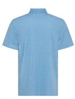 Original Penguin Shirts|Pete's Bowtie Micro Print Polo - Blue Grotto