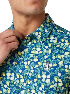 Original Penguin Shirts|Pete's Coconut Caddy Polo - Galaxy Blue