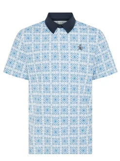 Original Penguin Shirts|Pete's Cocktail Windowpane Polo - Bright White