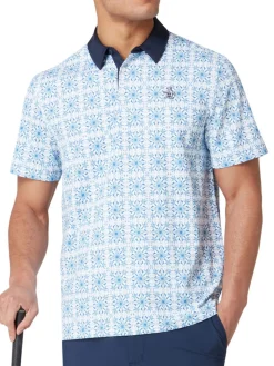 Original Penguin Shirts|Pete's Cocktail Windowpane Polo - Bright White