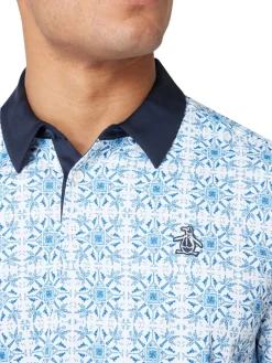 Original Penguin Shirts|Pete's Cocktail Windowpane Polo - Bright White