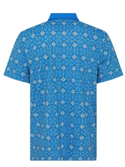 Original Penguin Shirts|Pete's Cocktail Windowpane Polo - French Blue