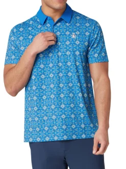 Original Penguin Shirts|Pete's Cocktail Windowpane Polo - French Blue
