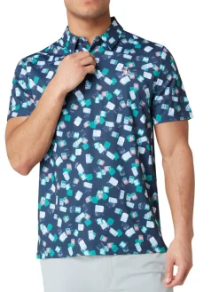 Original Penguin Shirts|Pete's Travel Tags Caddy Polo - Black Iris