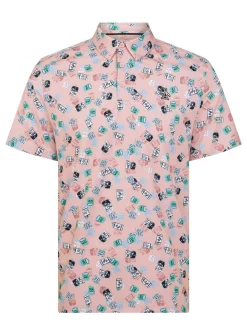 Original Penguin Shirts|Pete's Travel Tags Caddy Polo - Charm Pink