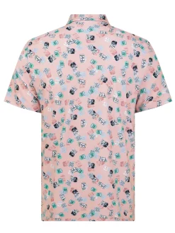 Original Penguin Shirts|Pete's Travel Tags Caddy Polo - Charm Pink