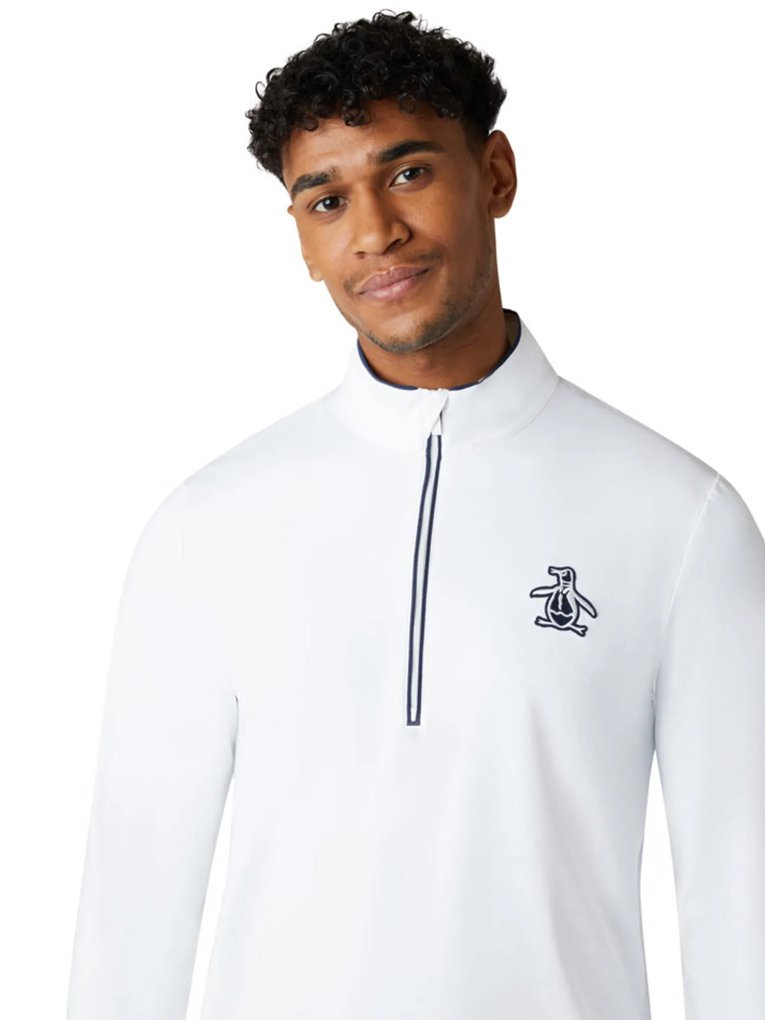 Original Penguin Jumpers|1/4-Zip Technical Earl - Bright White