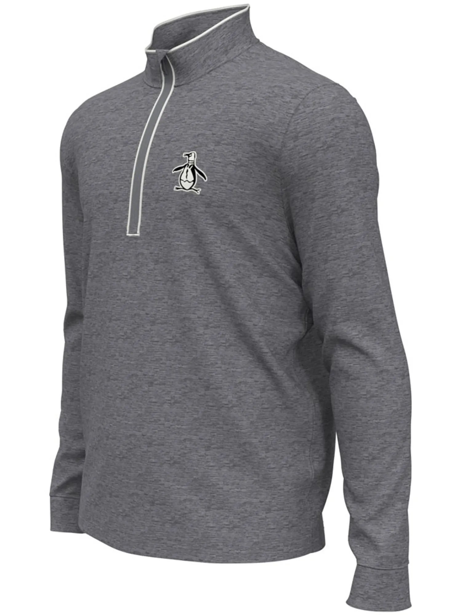 Original Penguin Jumpers|1/4-Zip Technical Earl - Quiet Shade Heather