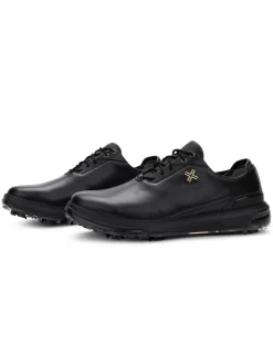 Payntr Golf Mens Golf Shoes|Eighty Seven SC Golf Shoes - Black/Gold/Black