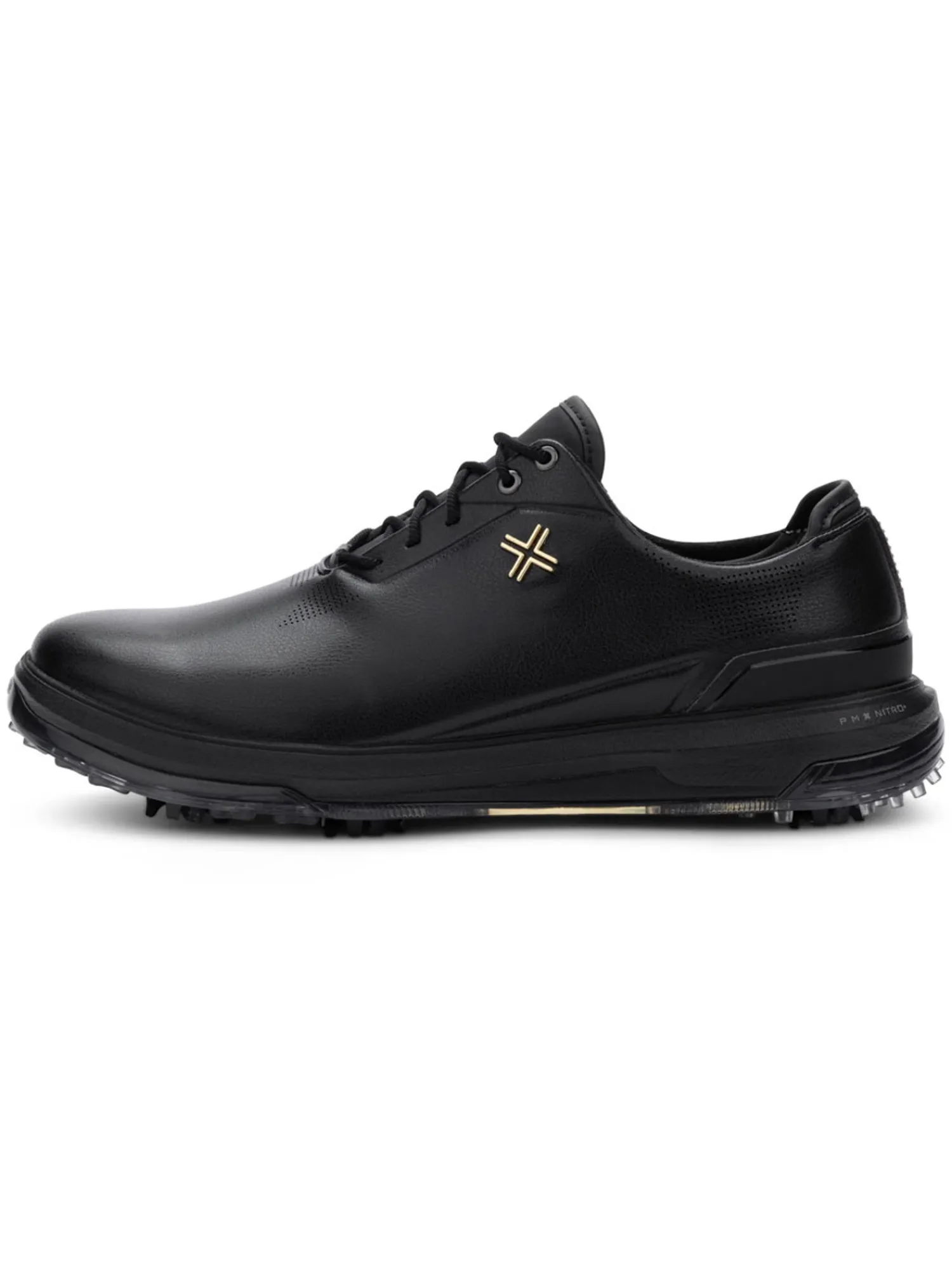 Payntr Golf Mens Golf Shoes|Eighty Seven SC Golf Shoes - Black/Gold/Black
