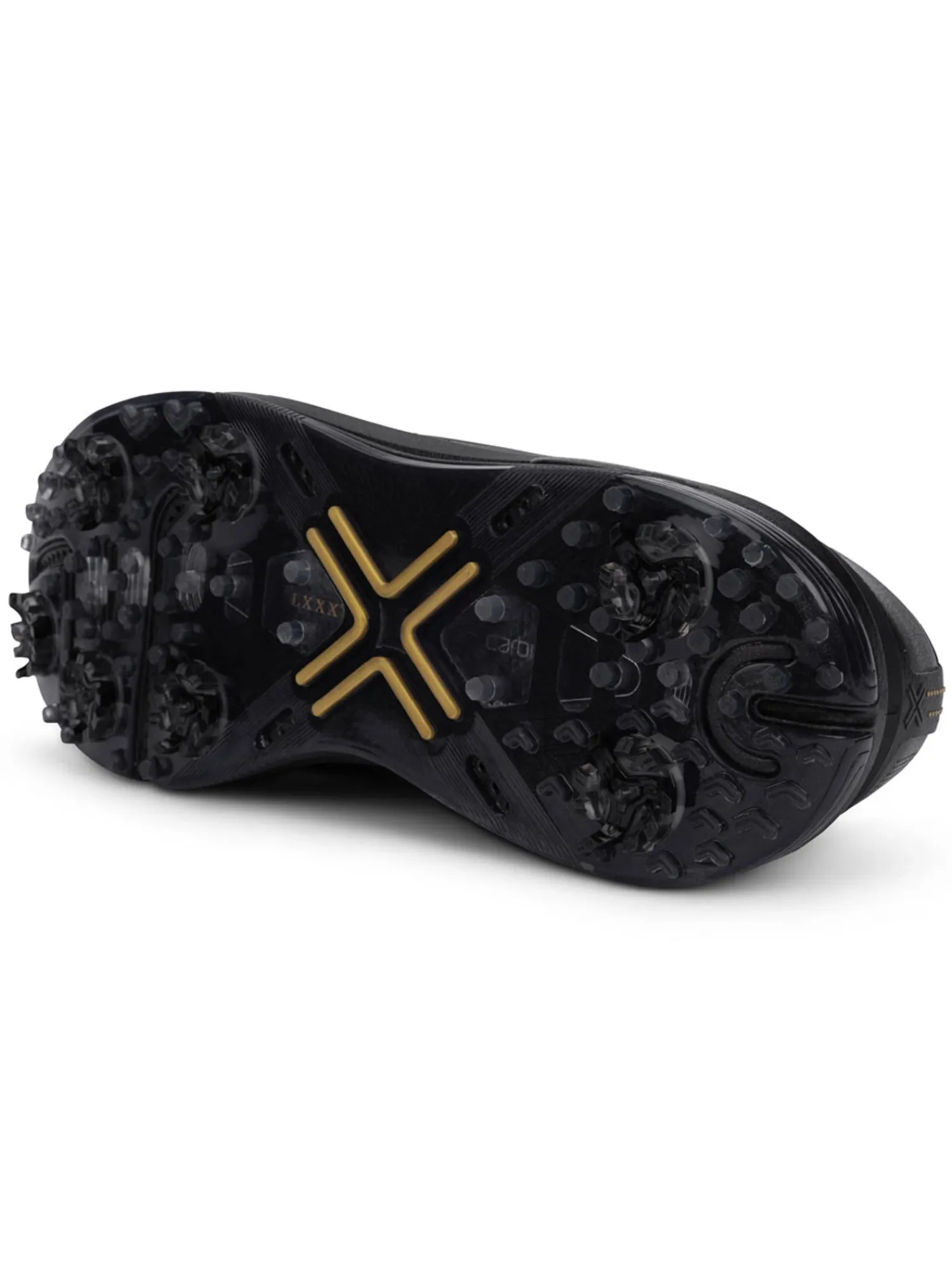 Payntr Golf Mens Golf Shoes|Eighty Seven SC Golf Shoes - Black/Gold/Black